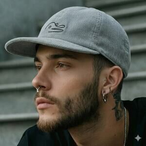 Vans Corduroy Strapback Hat Duck Logo Green Skate Streetwear Rare Textured Indie